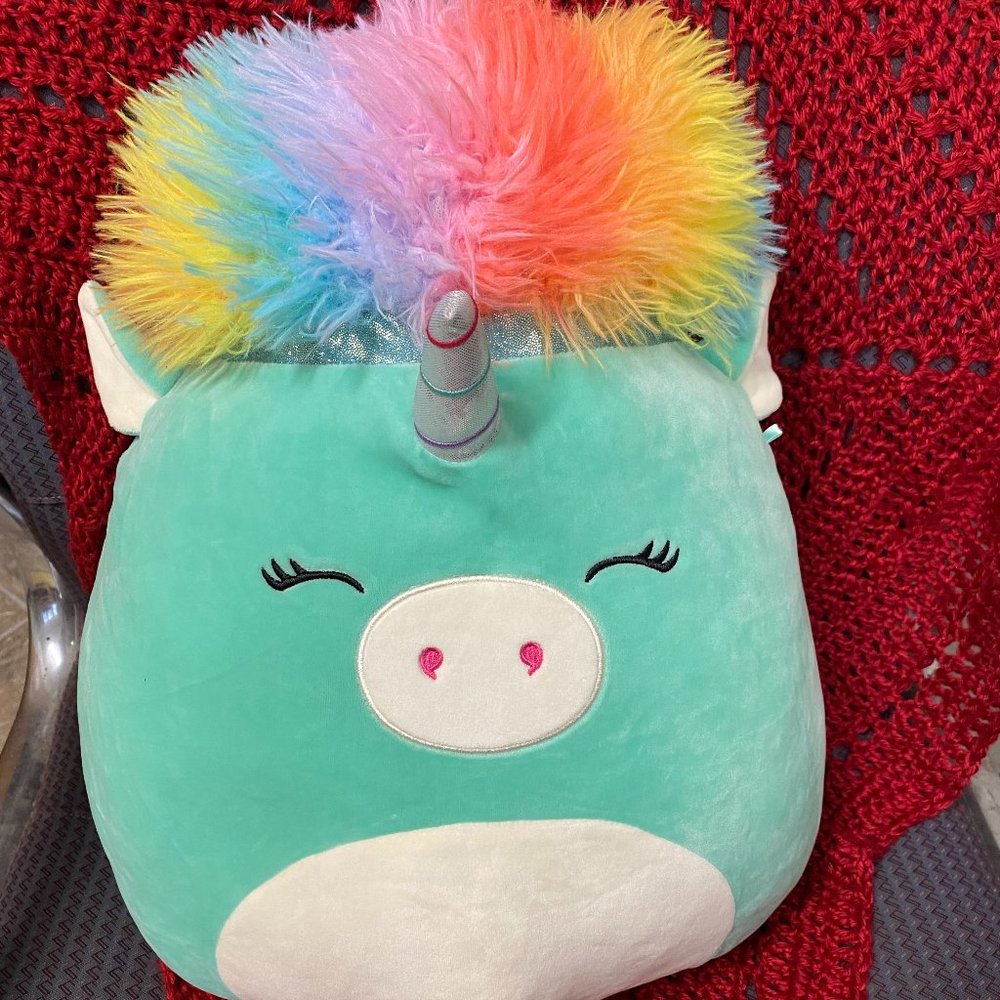 Squishmallow teal unicorn  Kennedy the Unicorn Squish-Doo 16 in